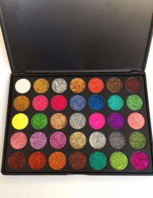 China OEM Waterproof 35 Colors Free Sample Glossy Eyeshadow Palette Makeup Private Label for sale