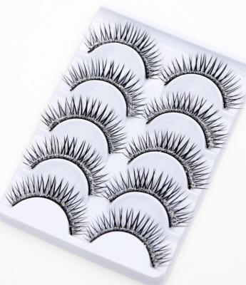 China Color Exaggeration Thick Cross-Thin Silver Powder False Eyelashes, Glitter Glitter, Five Step Pairs for sale