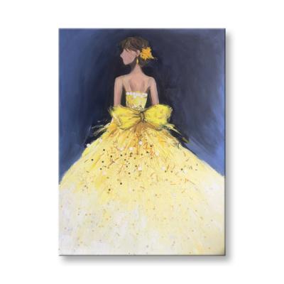 China Gift Wellness Girl Modern Wall Art Oil Painting for Wedding and Graduation for sale