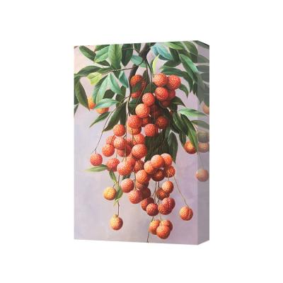 China Customized Realistic Sweet Realistic Lychee Fruit Oil Painting In March For Decorating The Wall for sale