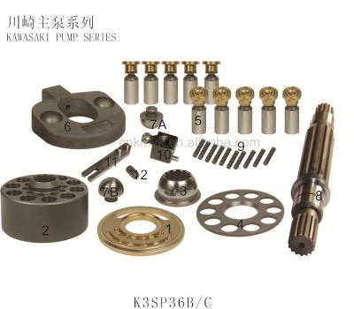 China Excavator Hydraulic Parts Excavator Main Pump Spare Parts For KAWASAKI PUMP K3SP36 K3V63 K3V112 K3V140 K7V63 NV64 NVK45 for sale