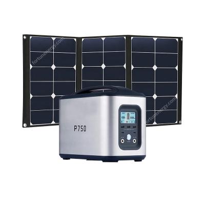 China Long Lifespan Lithium-ion 18650 Battery 110V/220V Home Output Portable Solar Generator System for sale