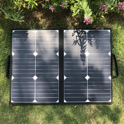 China Custom PET+ EVA+ Waterproof Fabric Foldable Solar Panel 2 Fold 6 Foldable 40W Solar Panels for sale