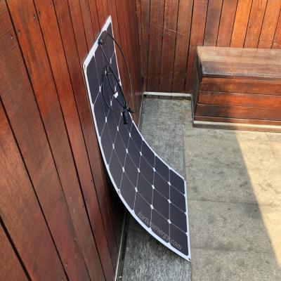 China 100W Flexible Solar Panels Solar Off-grid Factory Hot Sale Flexible Solar Panel For RV for sale