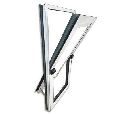 China Middle Opening Aluminum Frame Vertical Center Pivot Windows for 5mm 12A 5mm Glass Spec for sale