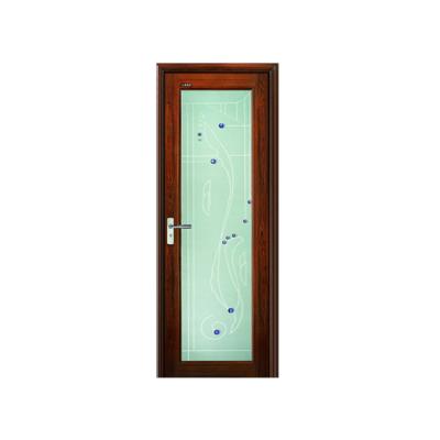 China Interior Glass Door with Door Casing Customized Profile Color Aluminum Entry Doors for sale