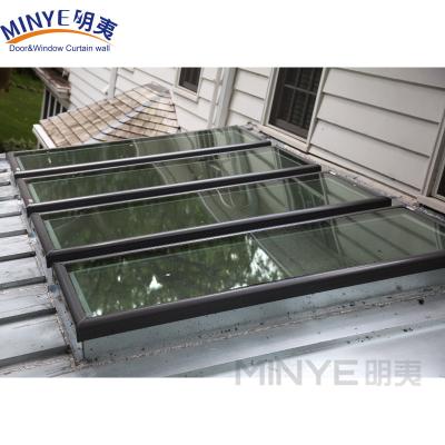 China Aluminum Automatic Sliding Roof Skylight with Swing Open Style and Standard Profile for sale