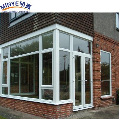 China UPVC Profile Plastic Frame French Style Patio Windows and Doors for Outdoor Durability for sale