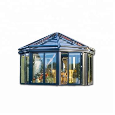 China 4500 pa Wind Proof and 30-40db Sound Proof Elegant Design Garden Glass Winter Sunrooms for sale