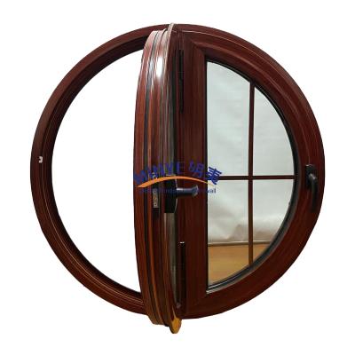 China German Hardware Thermal Break Aluminum Alloy Profile Round Casement Window for Living Room for sale