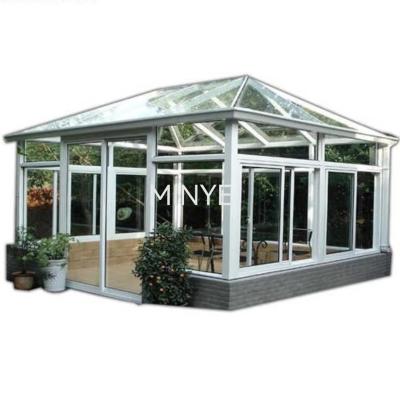 China Courtyard Customized Powder-coated Hurricane Proof Laminated Tempered Glass Sun Room for sale