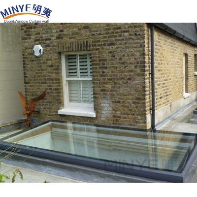 China Swing Open Environmental Modern Design Skylight Glass Roof Lantern with Electric Blinds for sale