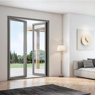 China UPVC Casement Door with Double Tempered Glass Fireproof and Environmentally Friendly for sale