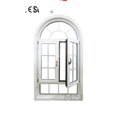 China Ventana de aluminio revestido de madera con diseño de parrilla de 1,4 mm y espesor de perfil de 14 mm en venta