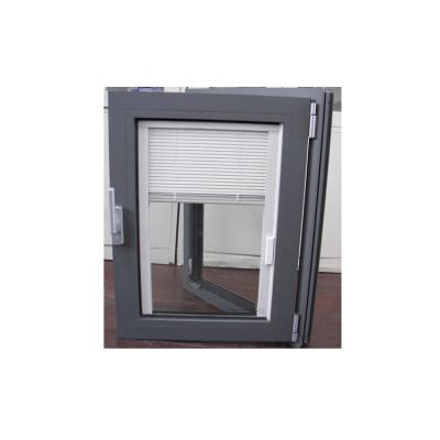 China Ajuste del campo visual Ventana de aluminio con persiana interna y doble cristal en venta