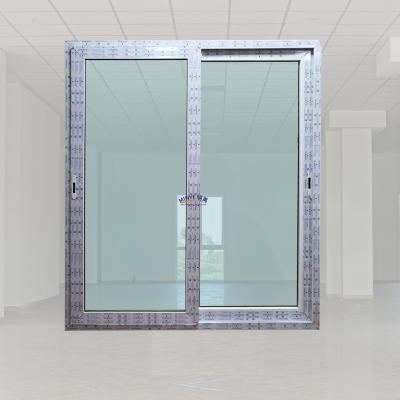 China Waterproof and Windproof UPVC Frame Glass Sliding Door for Southwestern Design Style for sale