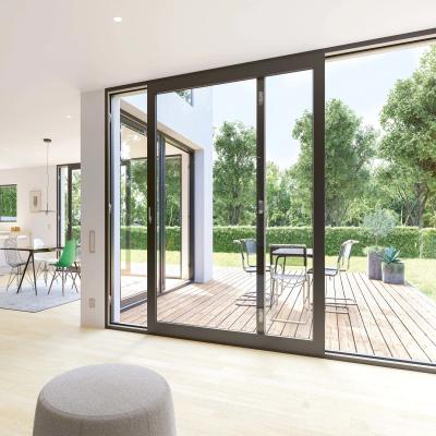 China Waterproof and Windproof PVC Glass Sliding Door for UPVC Door Open Style Sliding for sale