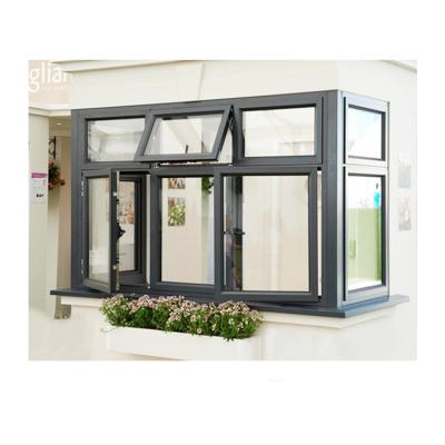 China Frosted Glass Bathroom Awning Window with International Hardware Rogenilan 45 Series for sale