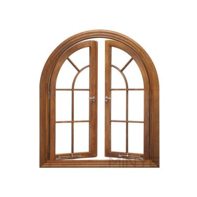 China Aluminum Alloy Framed Arched Casement Window with Swing Open Style and Grill Design for sale