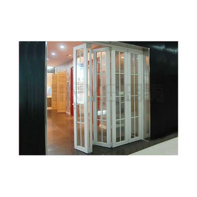 China Sell Exterior Double Tempered Double Glazed Glass Folding Door for Partition Wall for sale