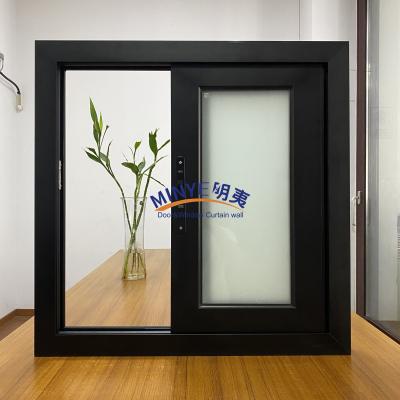 China Modern Soundproof Hurricane Impact Sliding Window with Stainless Steel Screen Netting for sale