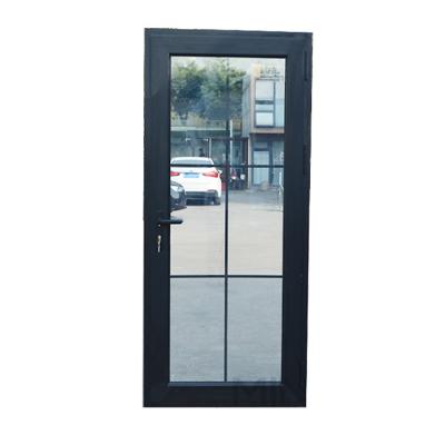 China Customized Size Double Tempered Glass Aluminum Alloy Casement Door for Modern Bathroom for sale