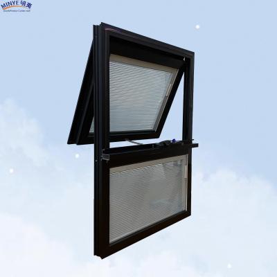 China Modern Luxury Rainproof Aluminum Frame Swing Awning Casement Windows With Double Glass for sale