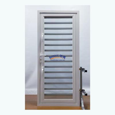 China Puerta de aluminio con persiana buena resistencia al viento y hardware chino superior en venta