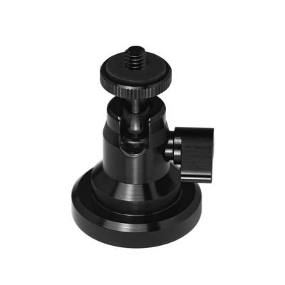 China 2022 New Arrival Strong Magnet Magnetic/360 Rotation Aluminum Camera LED Light Mount Bracket With 1/4 Thread Screw 360 Ball Head for sale