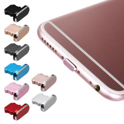 China Aluminum Alloy Colorful Metal Anti Dust Charger Dock Plug Plug Cover For iPhone X XR 8 7 6S Max Plus Mobile Phone Accessories for sale