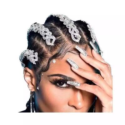 China Euro-American Bing African Small Braid long rhinestone hair accessories hip-hop photo fashion braided street fashion for sale