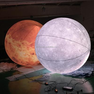 China Custom size Inflatable Solar System Planet Balloon LED Lighting hanging Inflatable Planets for sale