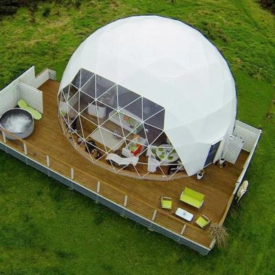 China Outdoor Waterproof Inflatable Dome Tent Hotel Modular Tent With Bathroom for sale