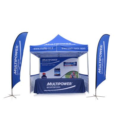 China 10 ft Outdoor Aluminum Hexagonal Bracket fold tent Structure Used Trade Show Tent For Commercial Event for sale