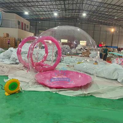 China Größe 4m Kunststoff Igloo Zelt PVC Material OEM Blow Up Bubble Zelt zu verkaufen