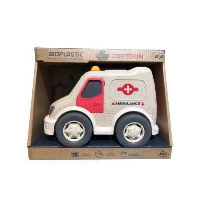 China Eco-Friendly Wheat Straw Toy EPT Bioplastic Ambulance Car Diecast Material Toy for sale