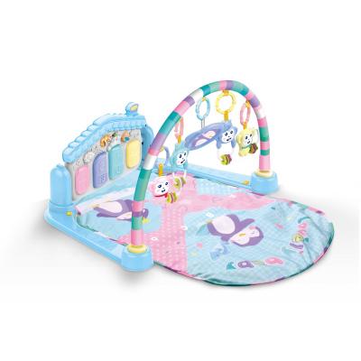 China Toy New Arrival Pedal Piano Music Baby Gym Play Mat Care Fitness Frame Support Baby Educational Mat With Light for sale