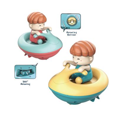 China Bath Toy EPT Toys Cute Boat Design Wind Up Toys Bathtub Toys For Kids Water Play Game for sale