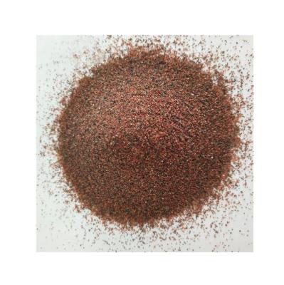 China Blasting by abrasives In Stock Natural red brown 30-60 mesh hard material Raw Garnet Sand Abrasive for sale