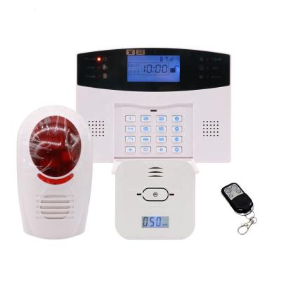 China GSM Alarm System Co Smoke Detector GSM Home Alarm System Siren Home Sound 120dB for sale