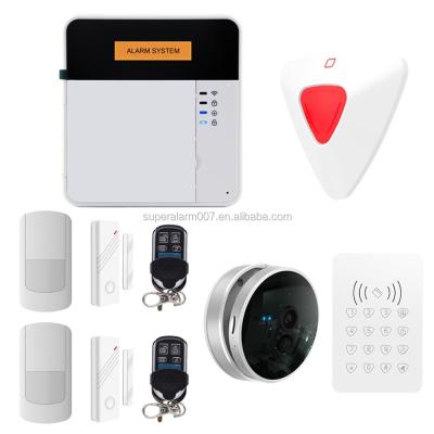 China lcd personal wireless home security gsm alarm system, gsm sms alarm with built-in keypad/battery for sale