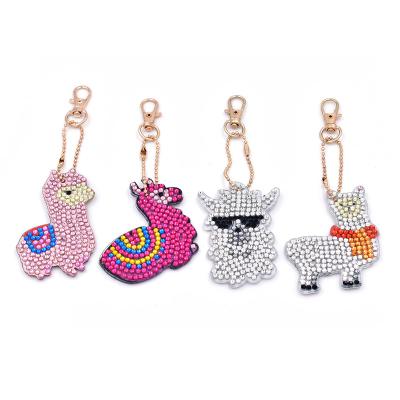 China Handmade 5d Diamond Painting Cute Animal Diy Key Chain Diamond Bag Pendant Jewelry Mosaic Home Eco-friendly Decoration New Year for sale