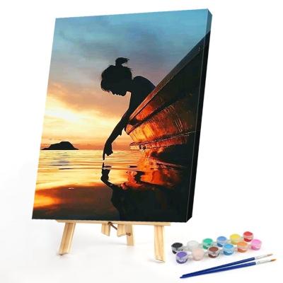 China Eco-Friendly Landscape DIY Paint By Numbers Kits For Adults Children Kids Wall Art Canvas Digital Painting Oil Painting By Numbers for sale