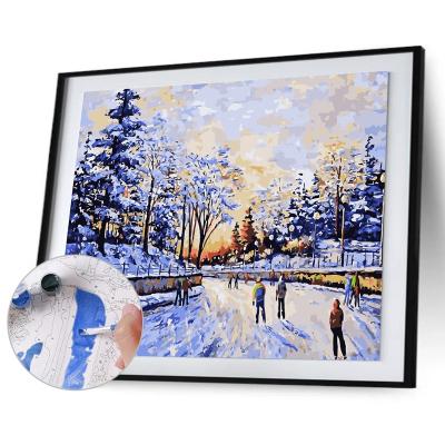 China Eco-friendly Realism Colorful Life Still Painting DIY Painting By Numbers With Frame Oil Digital Painting For Kids for sale