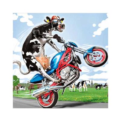 China Eco-friendly Motorcycle Diamond Mosaic Pattern Cow Diamond Painting Square Embroidery Cross Stitch Cartoon Decoration for sale