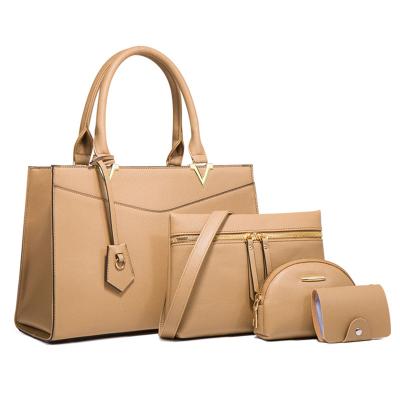 China Fashion Large Capacity Shoulder Multifunctional Women Totes Handbag Large Sets 4 Piece Lady Hand Bags Girls Bags and Purses for sale