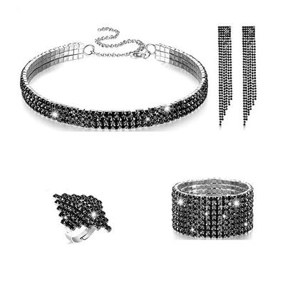 China FASHIONABLE Ladies Black Zirconia Jewelry Sets Wholesale for sale