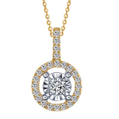 China FASHIONABLE HPHT/CVD Lab Grown Diamond Against 18K Gold Jewelry Pendant for sale