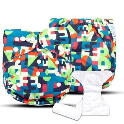 China Newest Printed Design Reusable And Washable Double Rows Baby Suede Cloth Instant Pocket Diaper For Baby for sale