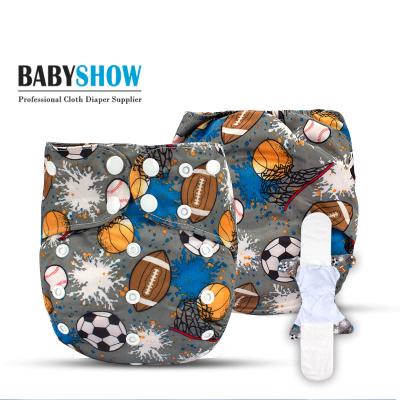 China Babyshow European and American Diapers Cloth Style AIO American Cloth Diapers Printed for sale